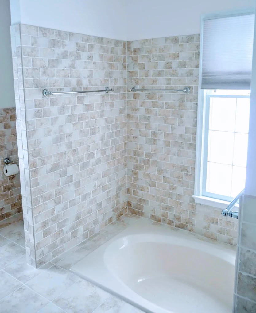 Bathroom Masonry Done by JF Meyer Construction