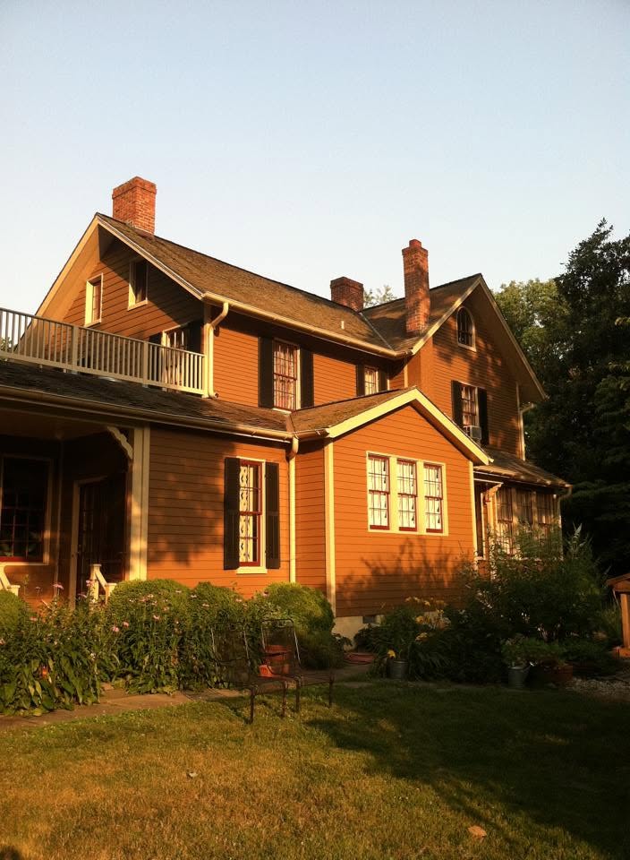 Roofing and guttering on historic home. JF Meyer Construction.